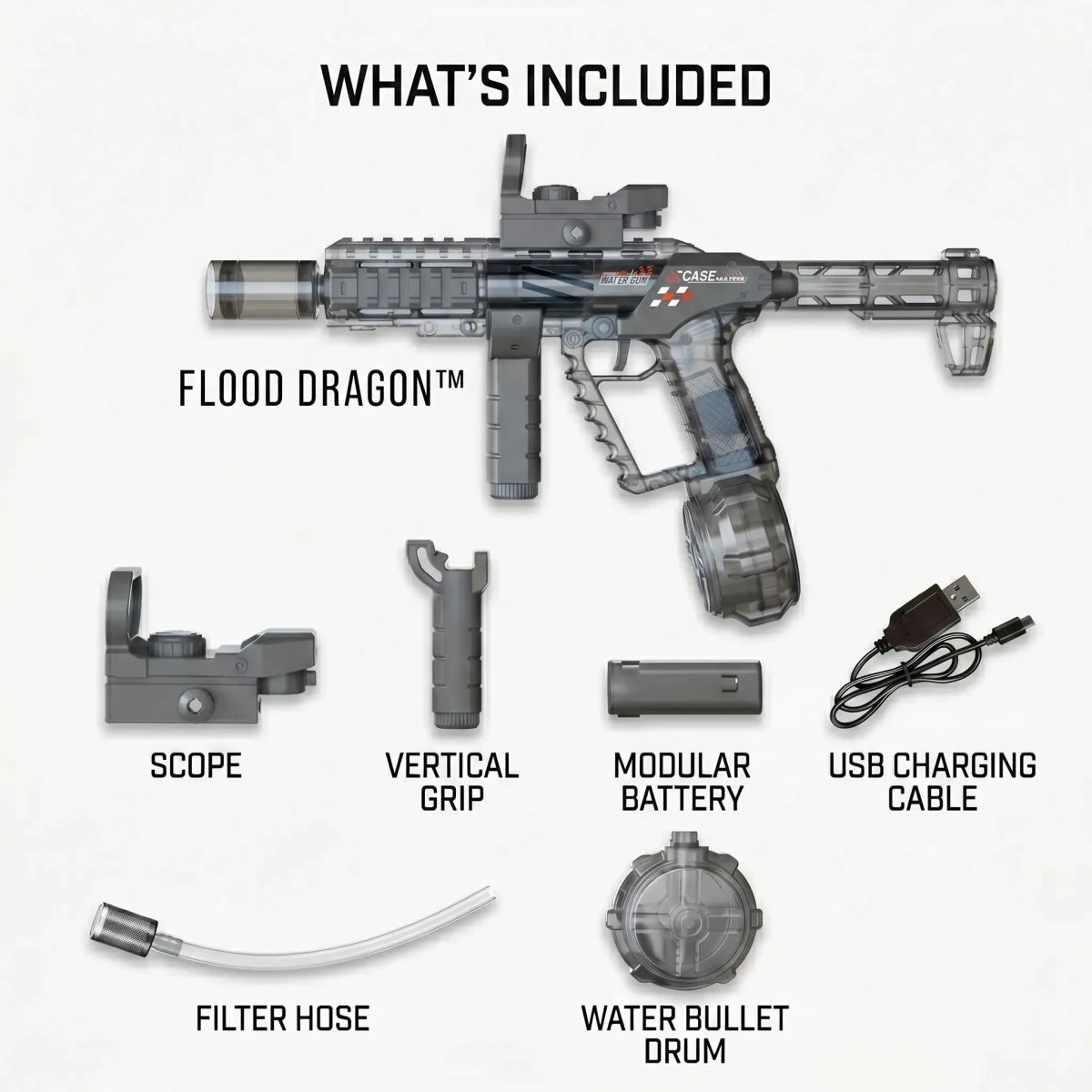 Flood Dragon™ - Electric Water Gun - Nexlyo